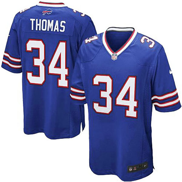 Buffalo Bills #34 Jim Kelly Royal Blue Retired Player Game Jersey