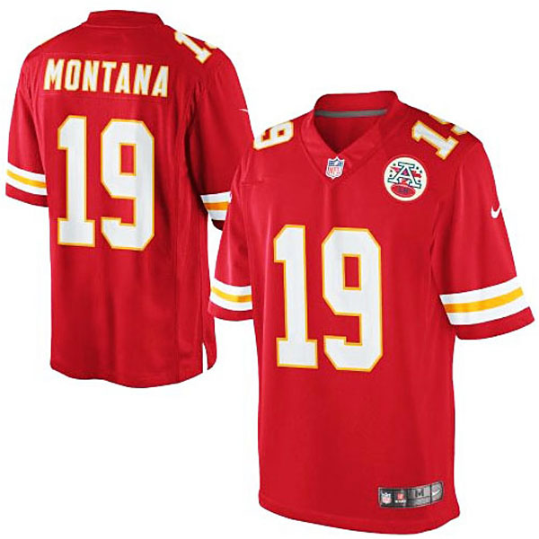 Joe Montana Red Kansas City Chiefs #19 Retired Player Limited Jersey