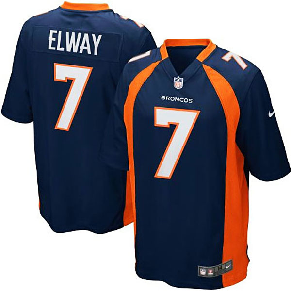 Denver Broncos #7 John Elway Navy Retired Player Game Jersey