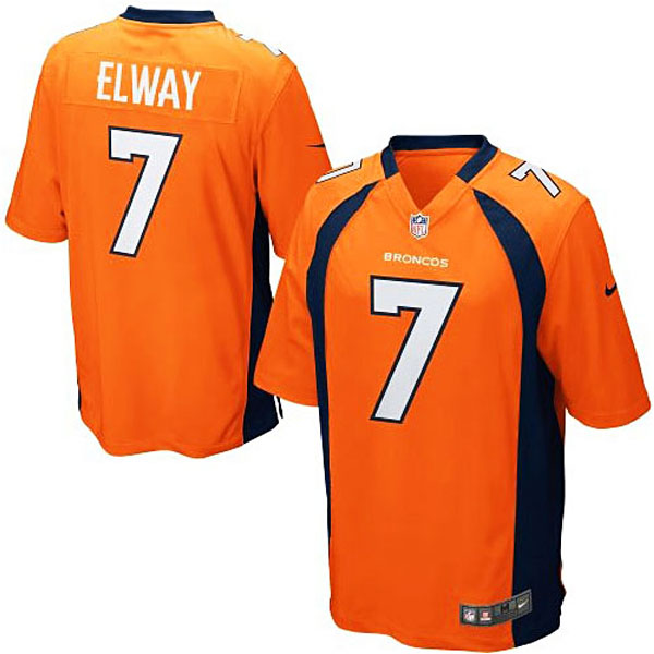 Denver Broncos #7 John Elway Orange Retired Player Game Jersey