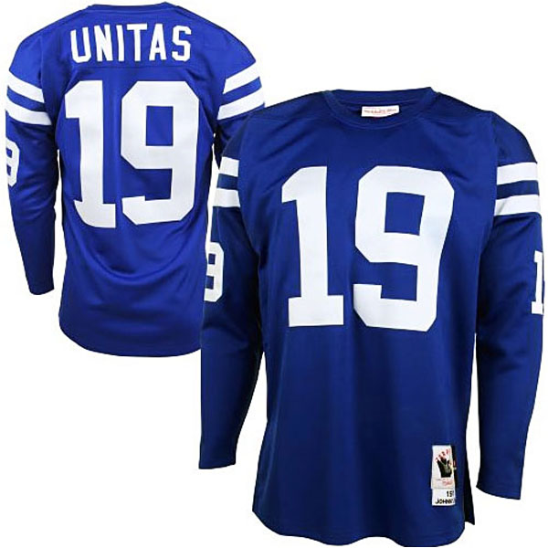 Indianapolis Colts #19 Johnny Unitas Mitchell & Ness Royal Blue Authentic Throwback Jersey Indianapolis Colts #19 Johnny Unitas Mitchell & Ness Royal Blue Authentic Throwback Jersey