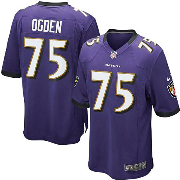 Baltimore Ravens #75 Jonathan Ogden Purple Retired Player Game Jersey