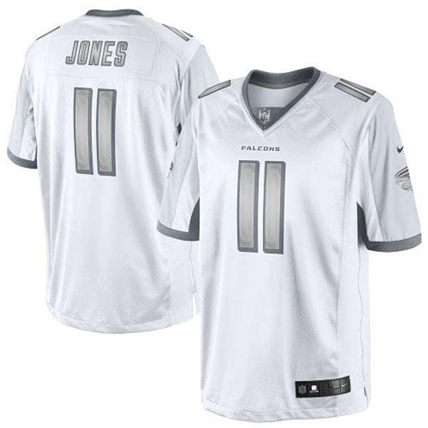 Atlanta Falcons #11 Julio Jones White Platinum Limited Jersey