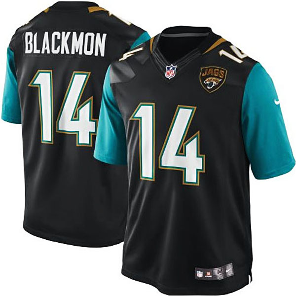 Jacksonville Jaguars #14 Justin Blackmon Black Team Color Limited Jersey