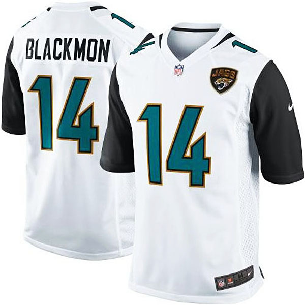 Jacksonville Jaguars #14 Justin Blackmon White Game Jersey