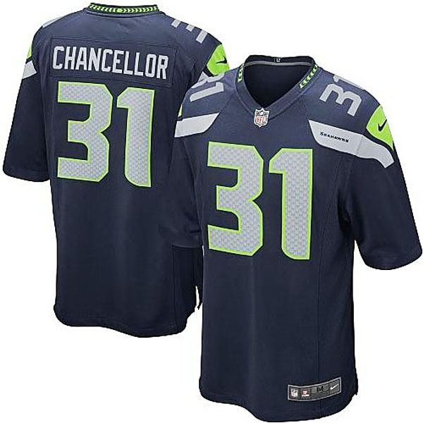 Seattle Seahawks #31 Kam Chancellor College Navy Game Jersey
