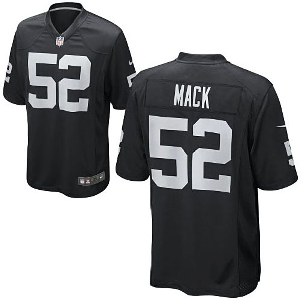 Oakland Raiders #52 Khalil Mack Black Game Jersey