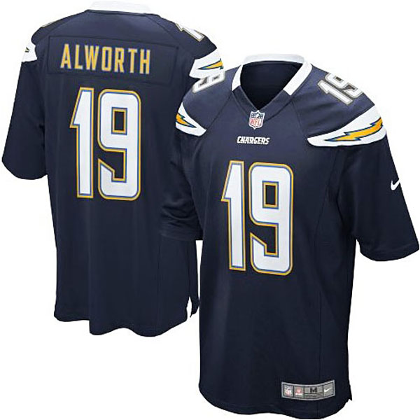 San Diego Chargers #19 Lance Alworth Navy Retired Player Game Jersey