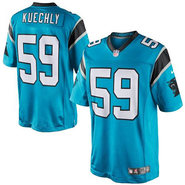 Carolina Panthers #59 Luke Kuechly Panther Blue Limited Jersey