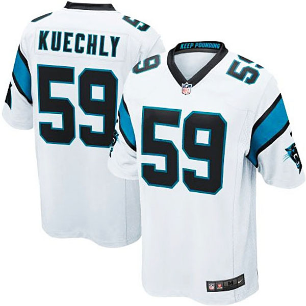 Carolina Panthers #59 Luke Kuechly White Game Jersey