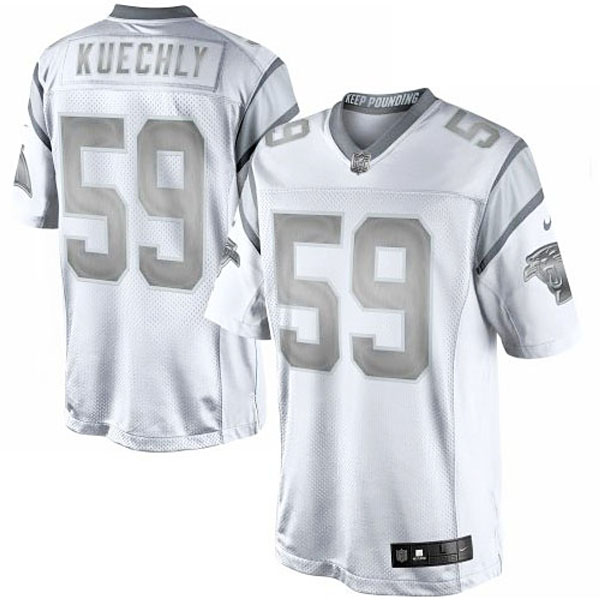 Carolina Panthers #59 Luke Kuechly White Platinum Limited Jersey