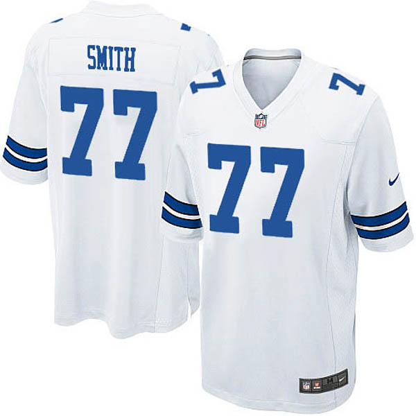 Dallas Cowboys #77 Tyron Smith Game White Jersey