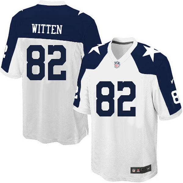 Dallas Cowboys 82 Jason Witten Game White Throwback Alternate Jersey