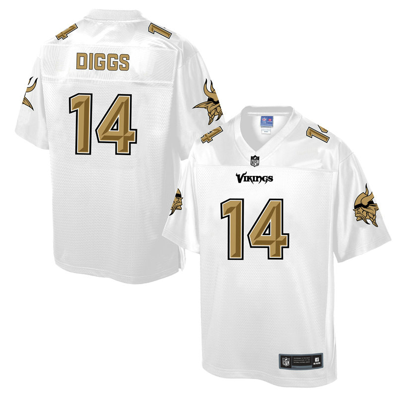 Minnesota Vikings #14 Stefon Diggs White Pro Line Fashion Jersey