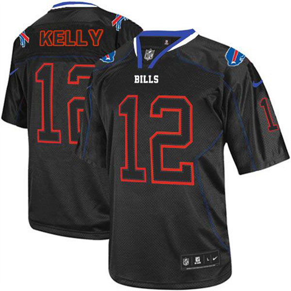 Buffalo Bills #9 Jim Kelly Black Game Lights Out Jersey Buffalo Bills #9 Jim Kelly Black Game Lights Out Jersey