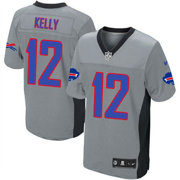 Buffalo Bills #9 Jim Kelly Grey Limited Shadow Jersey