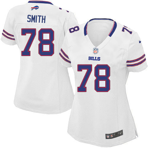 Women Buffalo Bills Bruce Smith White Game Jersey