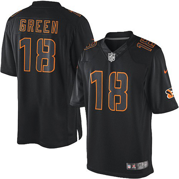 Cincinnati Bengals #18 A.J. Green Elite Black Impact Jersey