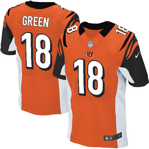 Cincinnati Bengals #18 A.J. Green Elite Orange Jersey