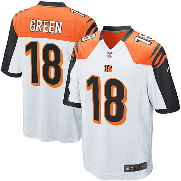 Cincinnati Bengals #18 A.J. Green Game White Jersey