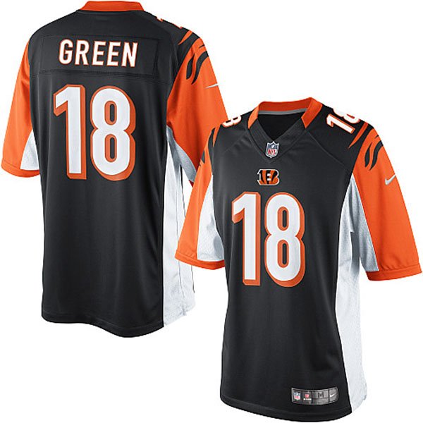 Cincinnati Bengals #18 A.J. Green Limited Black Jersey