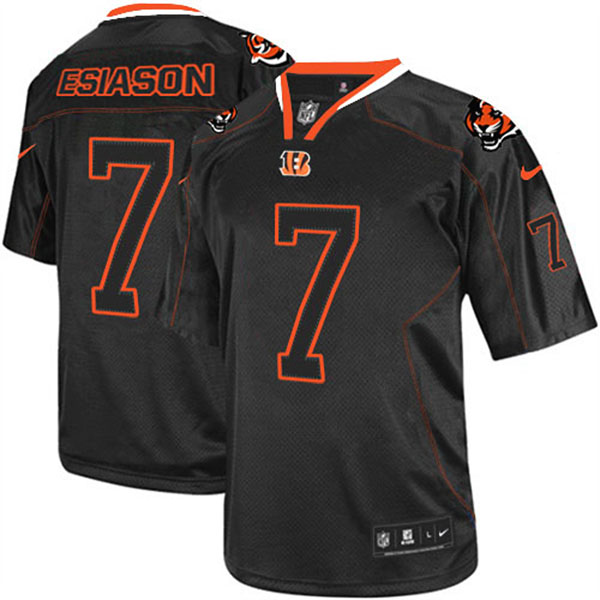 Cincinnati Bengals #7 Boomer Esiason Game Black Lights Out Jersey Cincinnati Bengals #7 Boomer Esiason Game Black Lights Out Jersey