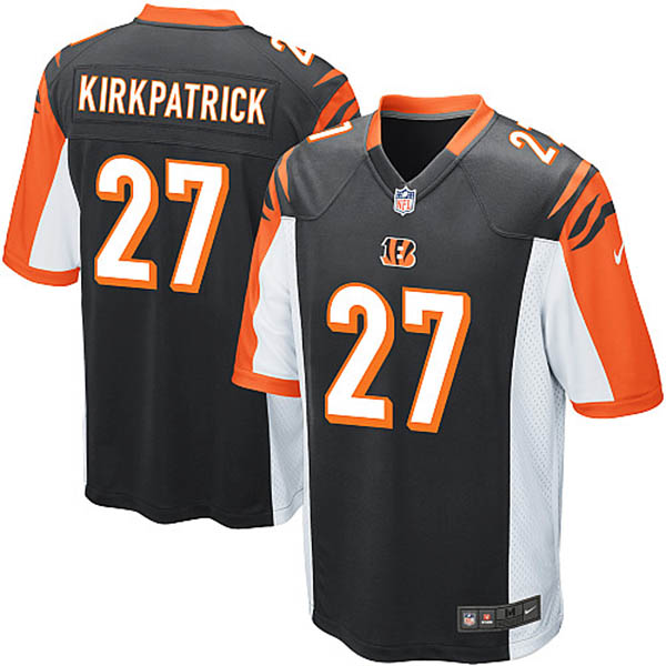 Cincinnati Bengals #27 Dre Kirkpatrick Game Black Jersey With Super Bowl LVI Patch