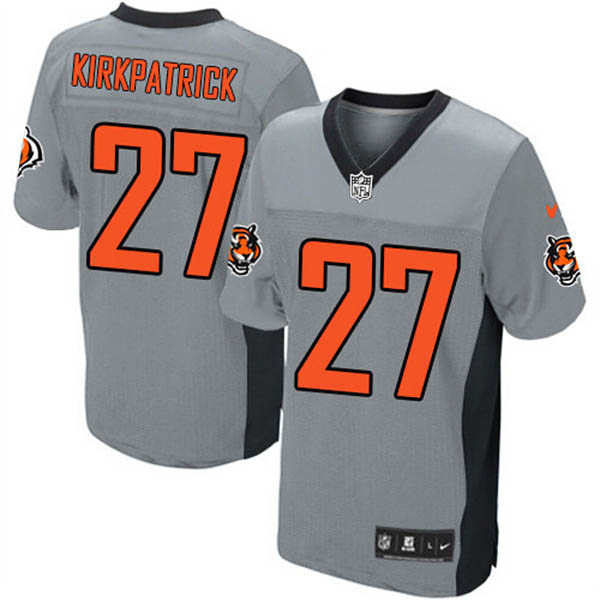 Cincinnati Bengals #27 Dre Kirkpatrick Game Grey Shadow Jersey With Super Bowl LVI Patch Cincinnati Bengals #27 Dre Kirkpatrick Game Grey Shadow Jersey With Super Bowl LVI Patch