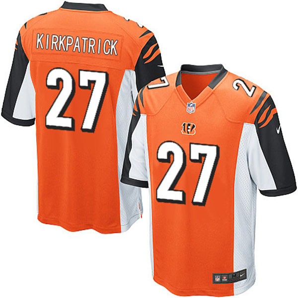 Cincinnati Bengals #27 Dre Kirkpatrick Game Orange Jersey With Super Bowl LVI Patch
