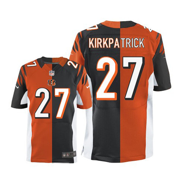 Cincinnati Bengals #27 Dre Kirkpatrick Game Two Tone Team Alternate Jersey With Super Bowl LVI Patch Cincinnati Bengals #27 Dre Kirkpatrick Game Two Tone Team Alternate Jersey With Super Bowl LVI Patch