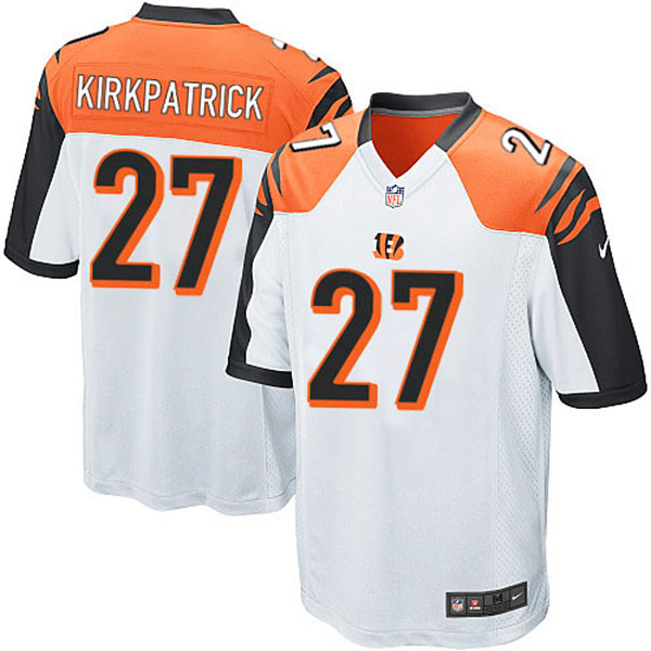 Cincinnati Bengals #27 Dre Kirkpatrick Game White Jersey With Super Bowl LVI Patch Cincinnati Bengals #27 Dre Kirkpatrick Game White Jersey With Super Bowl LVI Patch