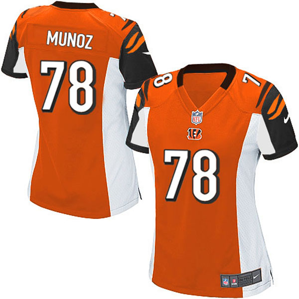 Women Cincinnati Bengals Anthony Munoz Game Orange Jersey With Super Bowl LVI Patch Women Cincinnati Bengals Anthony Munoz Game Orange Jersey With Super Bowl LVI Patch