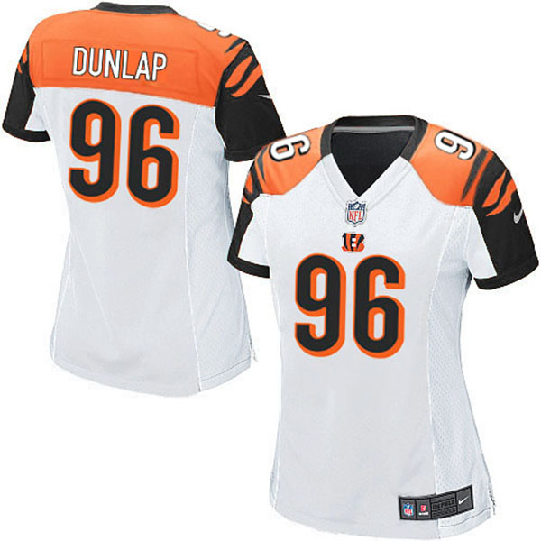 Women Cincinnati Bengals Carlos Dunlap Game White Jersey With Super Bowl LVI Patch Women Cincinnati Bengals Carlos Dunlap Game White Jersey With Super Bowl LVI Patch