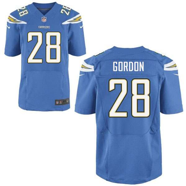 2015 Draft 15th Overall Pick San Diego Chargers #28 Melvin Gordon Elite Blue Jersey