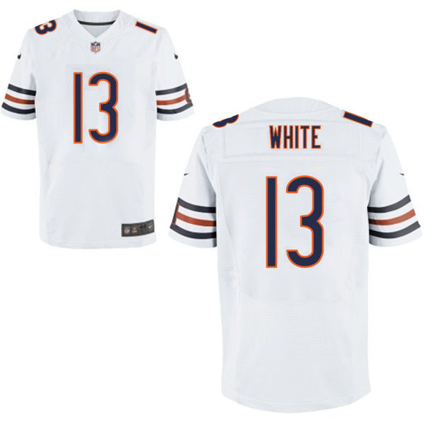 2015 Draft 7th Overall Pick Chicago Bears #13 Kevin White Elite White Jersey