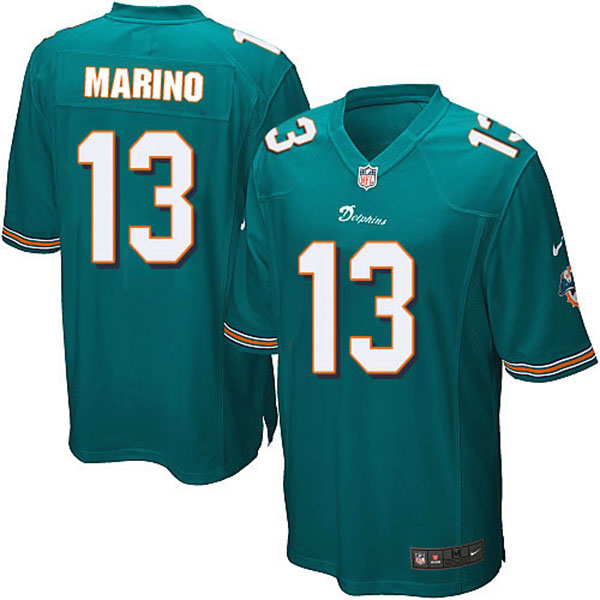 Miami Dolphins #13 Dan Marino Game Green Jersey