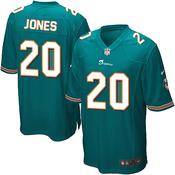 Miami Dolphins #20 Reshad Jones Game Green Jersey