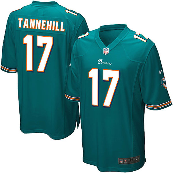 Miami Dolphins #17 Ryan Tannehill Game Green Jersey