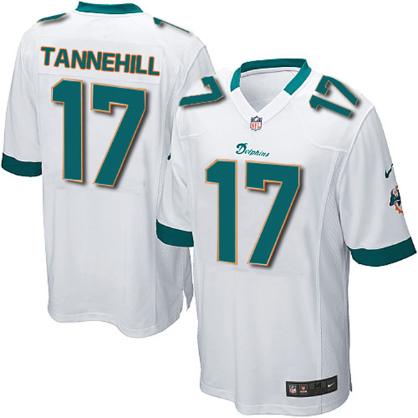 Miami Dolphins #17 Ryan Tannehill Game White Jersey