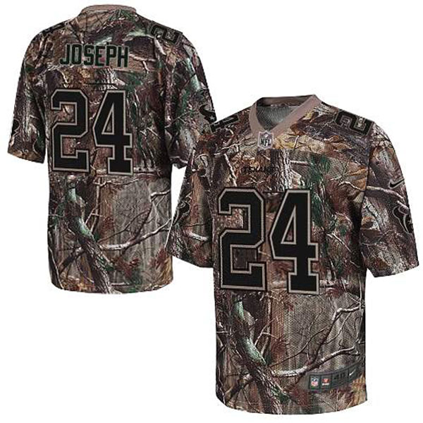 Texans #24 Johnathan Joseph Game Camo Realtree Jersey