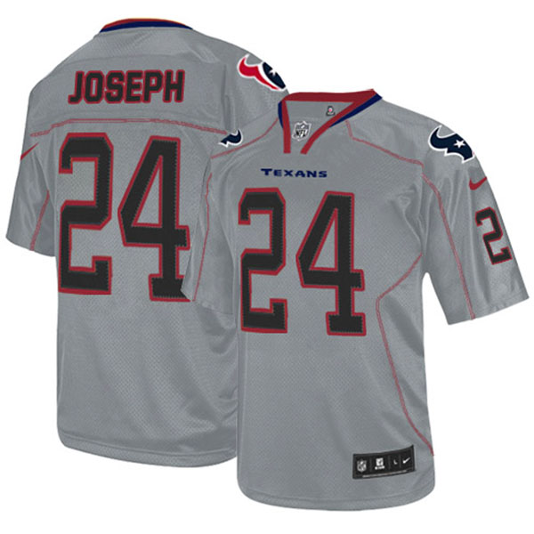 Texans #24 Johnathan Joseph Game Grey Lights Out Jersey