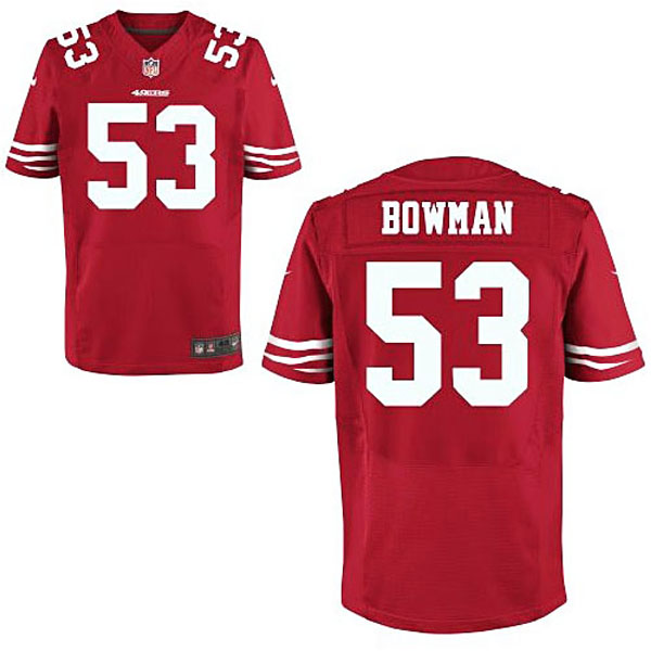 San Francisco 49ers #53 NaVorro Bowman Scarlet Elite Jersey