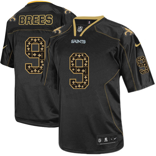 New Orleans Saints Drew Brees Black Game New Lights Out Jersey