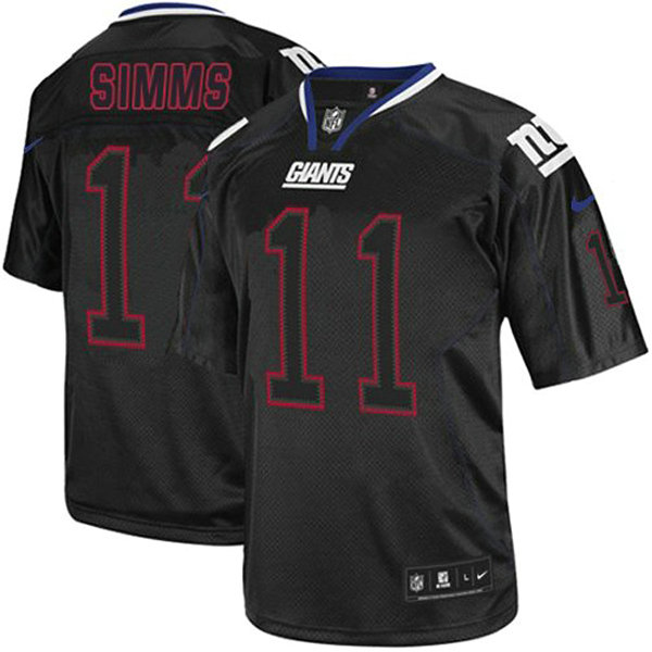New York Giants NikePhil Simms Game Lights Out Black Jersey New York Giants NikePhil Simms Game Lights Out Black Jersey