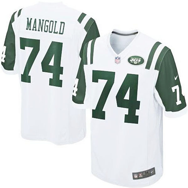 New York Jets #74 Nick Mangold White Game Jersey New York Jets #74 Nick Mangold White Game Jersey