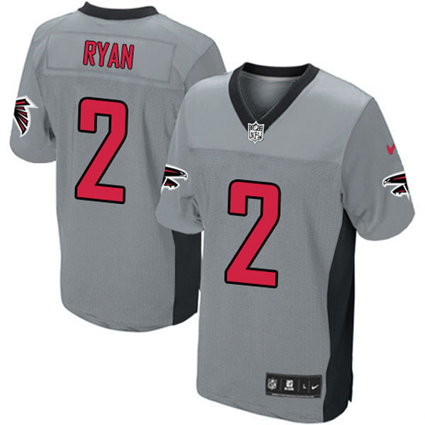 Atlanta Falcons #2 Matt Ryan Elite Grey Shadow Jersey