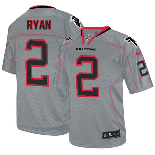 Atlanta Falcons #2 Matt Ryan Limited Grey Lights Out Jersey