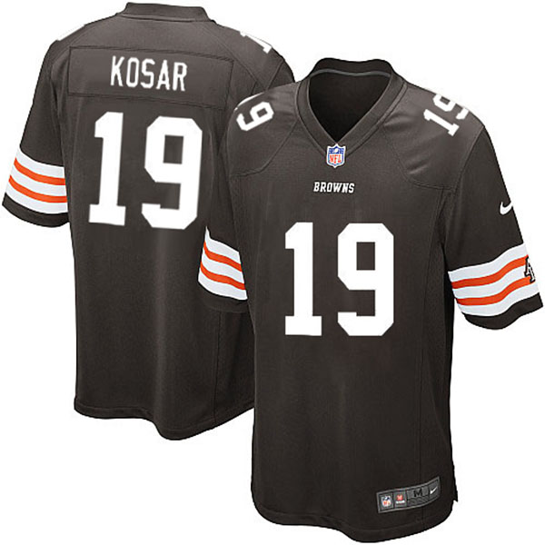 Cleveland Browns #19 Bernie Kosar Game Brown Jersey Cleveland Browns #19 Bernie Kosar Game Brown Jersey