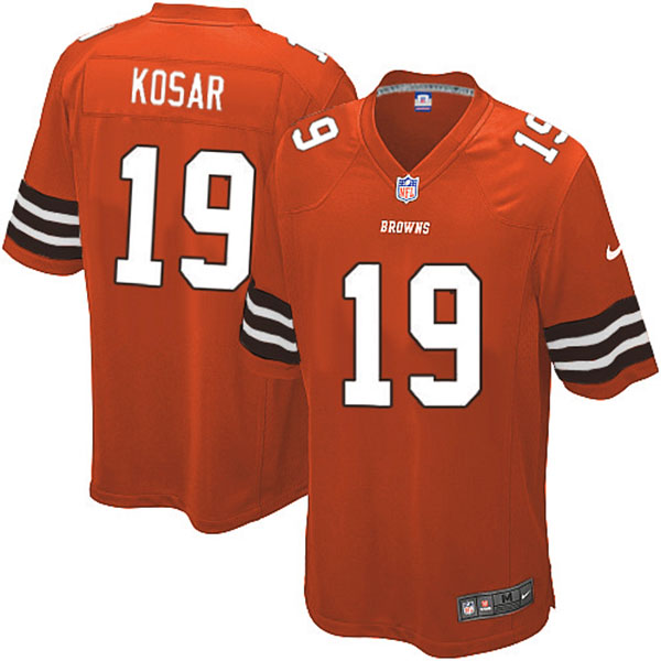 Cleveland Browns #19 Bernie Kosar Game Orange Jersey Cleveland Browns #19 Bernie Kosar Game Orange Jersey