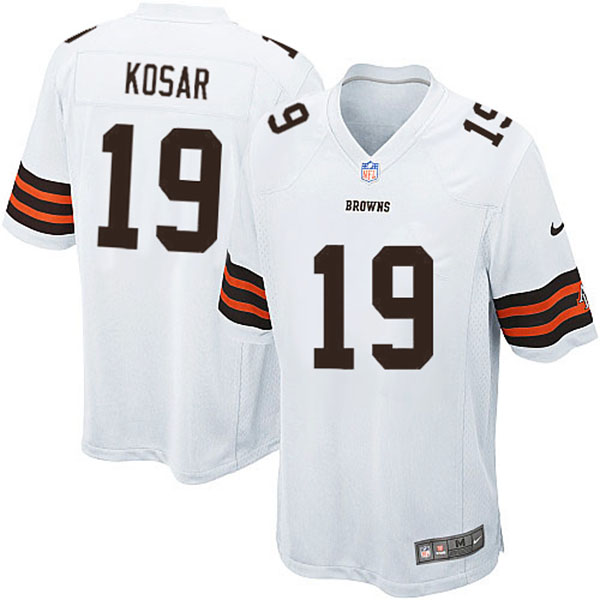 Cleveland Browns #19 Bernie Kosar Game White Jersey Cleveland Browns #19 Bernie Kosar Game White Jersey